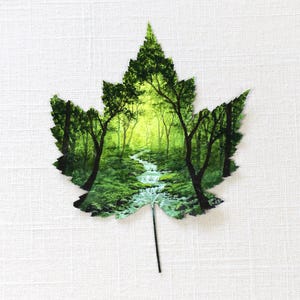 Maple Leaf Art Print: Nature-Inspired Landscape Artwork