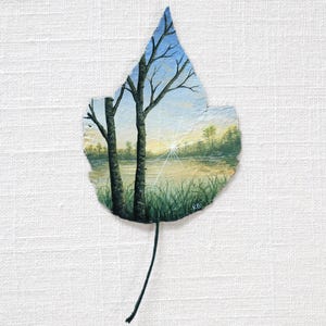 Preserved Maple Leaf Art Print: Nature-Inspired Landscape Artwork