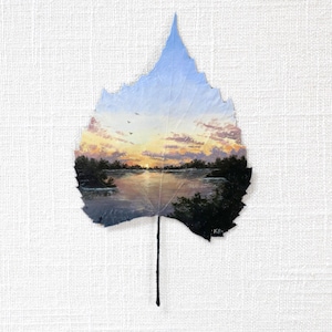 Preserved Leaf Art Print: Nature-Inspired Landscape Artwork