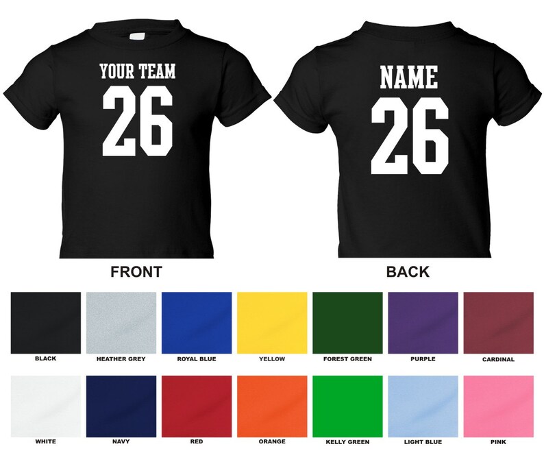 Personalized custom your team name number football style Etsy