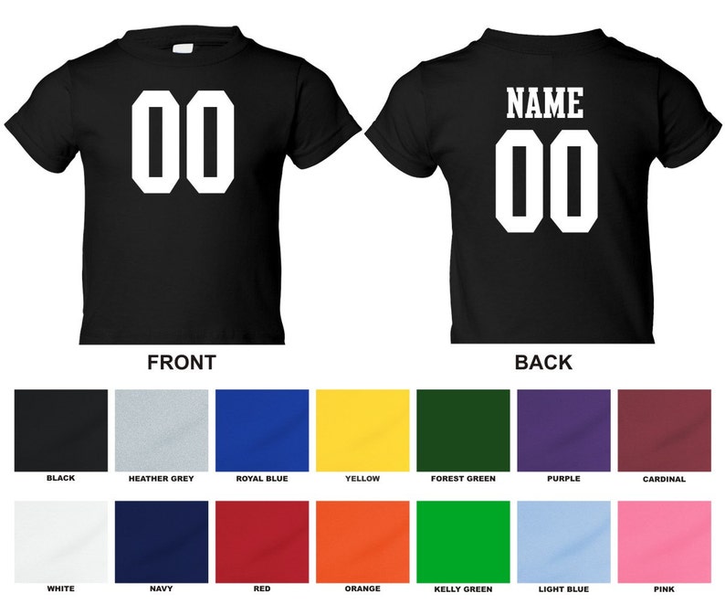 Personalized custom jersey style toddler tshirt choose the Etsy