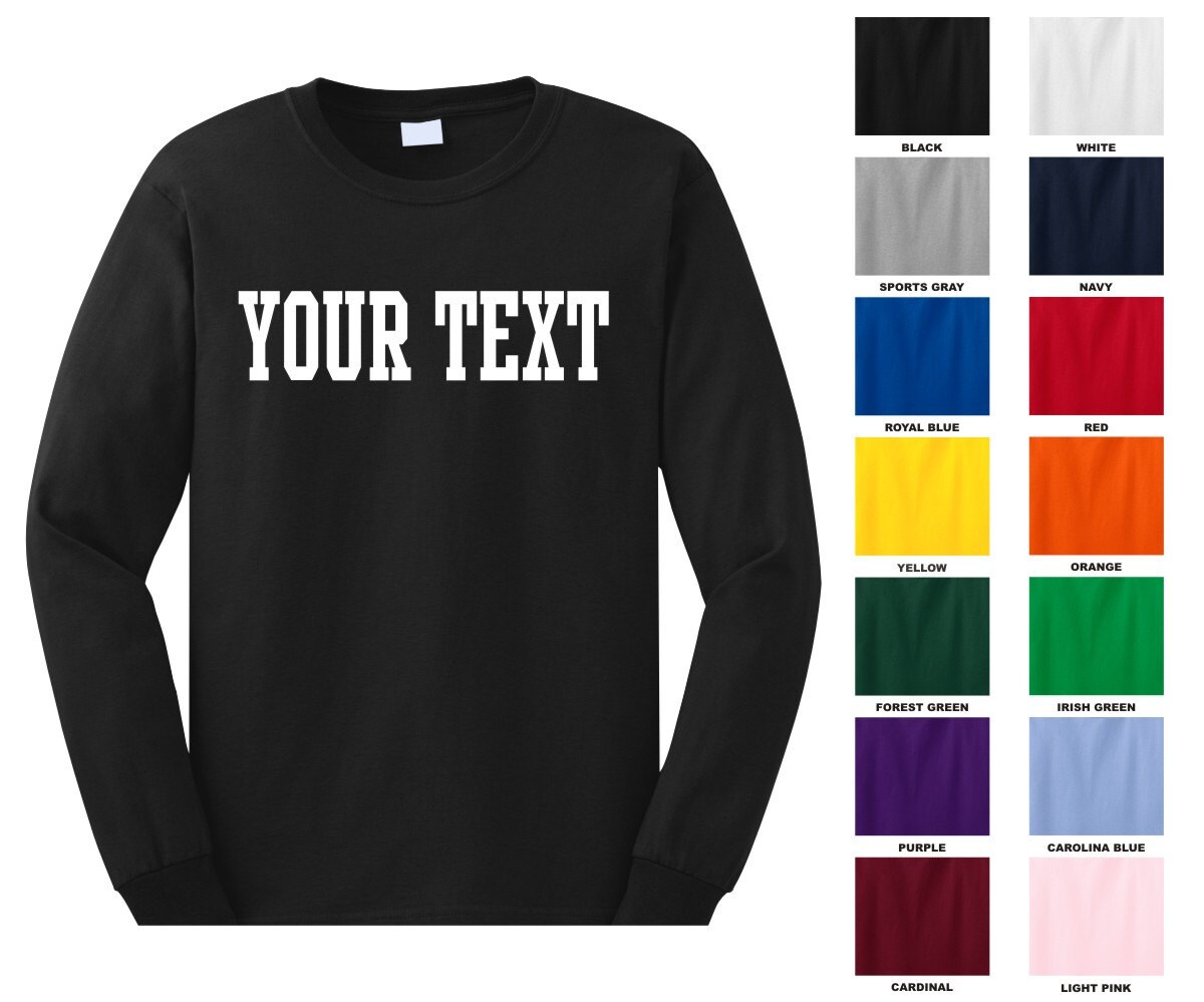 custom long sleeve t shirt printing
