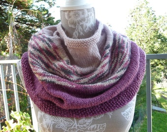 Plum Pure Wool Cowl - 1684