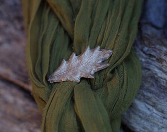 Oak Leaf Brooch -Bronze