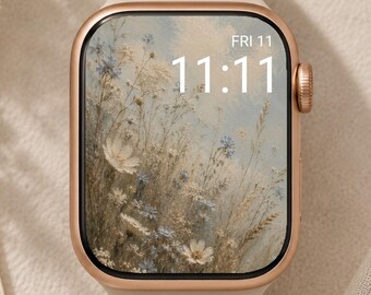 Wildflower Apple Watch Face Wallpaper | Elegant Floral Digital Download