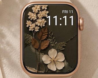 Dried Flower Apple Watch Face Wallpaper |  Elegant Floral Digital Download