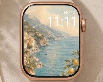 Italy Amalfi Coast Apple Watch Face Wallpaper | Capri Digital Download