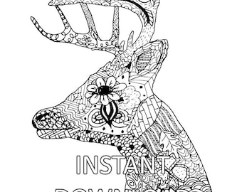 Animal coloring page | Etsy Animal coloring page | Etsy