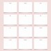 Monthly Blank Calendar Simple Calendar 11 X 8.5 Inches Horizontal ...
