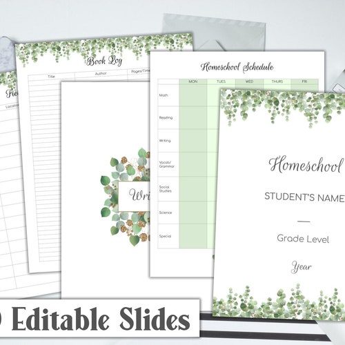 Homeschool Portfolio Evaluation Editable Homeschooling Review Etsy