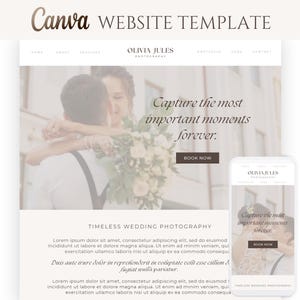 Plantilla web de Canva: Portafolio de fotógrafo de bodas (Descarga digital)