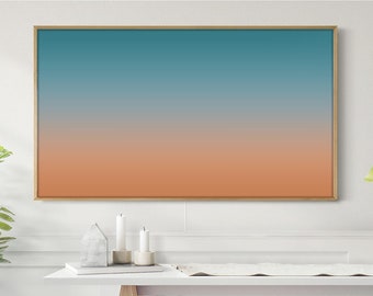 Samsung Frame TV Art Sunset Gradient Ombre Abstract Twilight Minimalist Wall Art Holiday Home Decor Instant Download