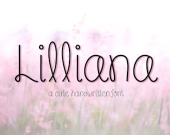 Handwritten Font Lilliana Sweet Cute Quirky Whimsical Hand Drawn Font for PC, Canva Pro, Procreate