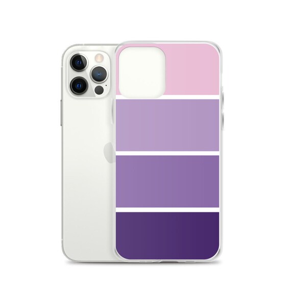 Aesthetic Iphone 12 Case Purple Pink Block Color Stripes Etsy Norway