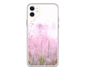 Pink Flowers Aesthetic iPhone Case Cute Phone Case Pretty Design iPhone 12 Pro Max iPhone 11 Case