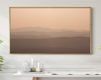 Frame TV Art Dusty Sunset Neutral Samsung Frame TV Modern Beige Boho Wall Art Home Decor Instant Download