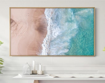 Samsung Frame TV Art Pretty Beach Ocean Tropical Wall Art Home Decor Instant Download
