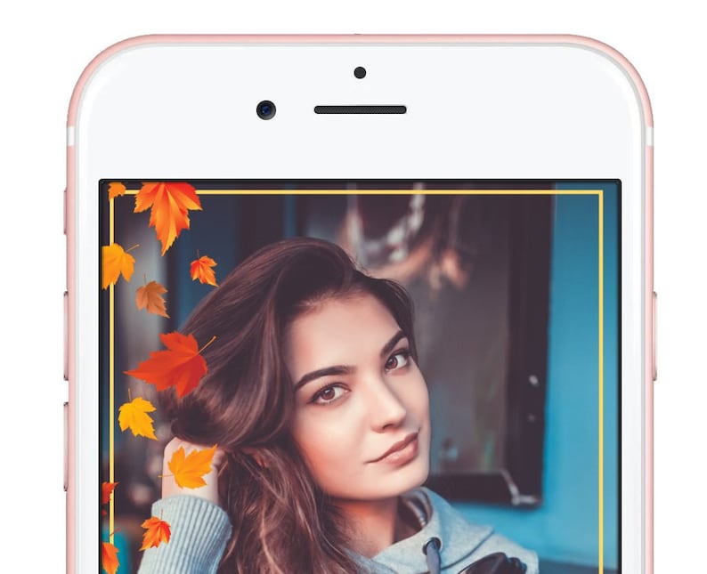 Fall Geofilter Pumpkin Spice and Leaves Snapchat Filter Rustic Foliage Frame Cute Cozy Editable Coffee Geotag