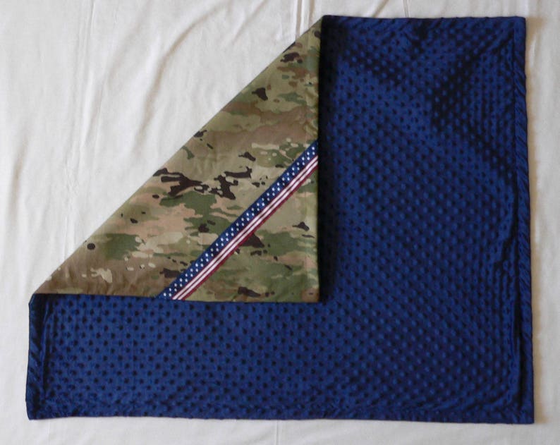 Patriotic Military Fabric Baby Blanket Etsy