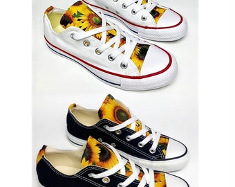 sunflower embroidered converse
