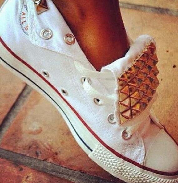 silver studded converse