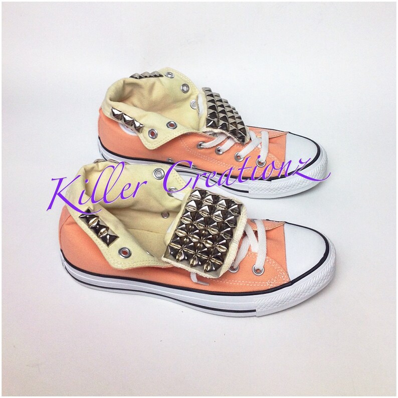 peach colored converse