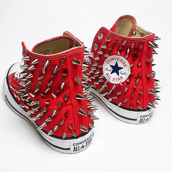 spiked converse high tops