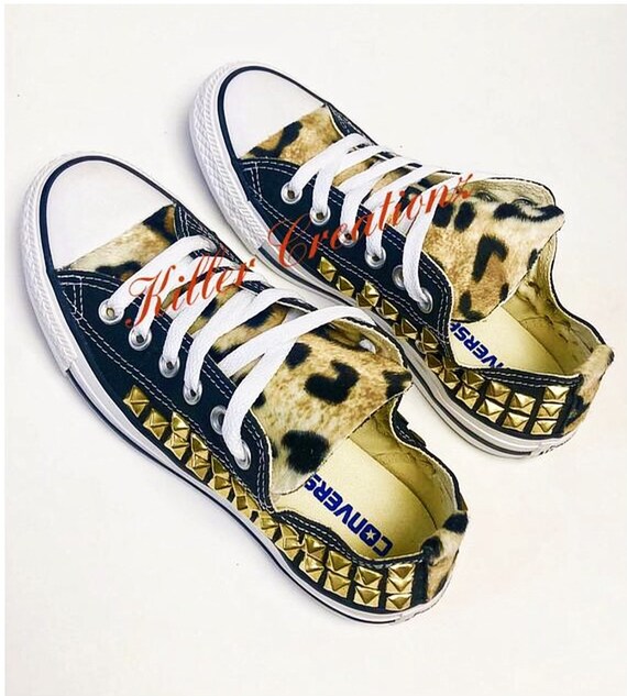 gold studded converse