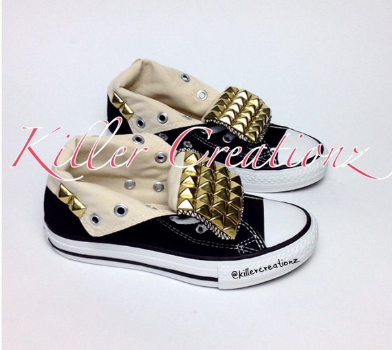gold and silver converse