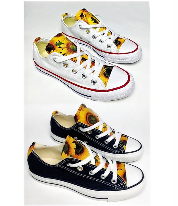 sunflower print converse