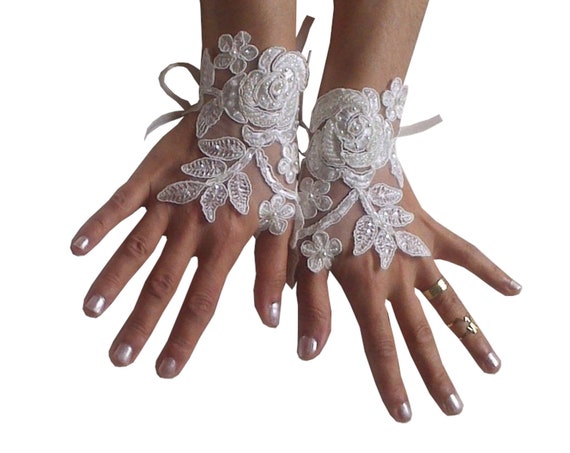 İvory Wedding Glove, ivory lace gloves