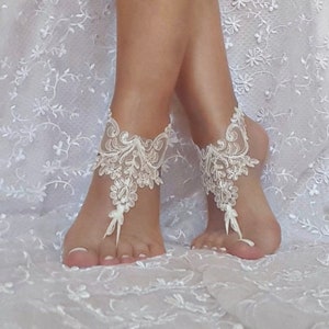 11 Color Lace Barefoot Sandals Bridal Barefoot Sandals Beach - Etsy