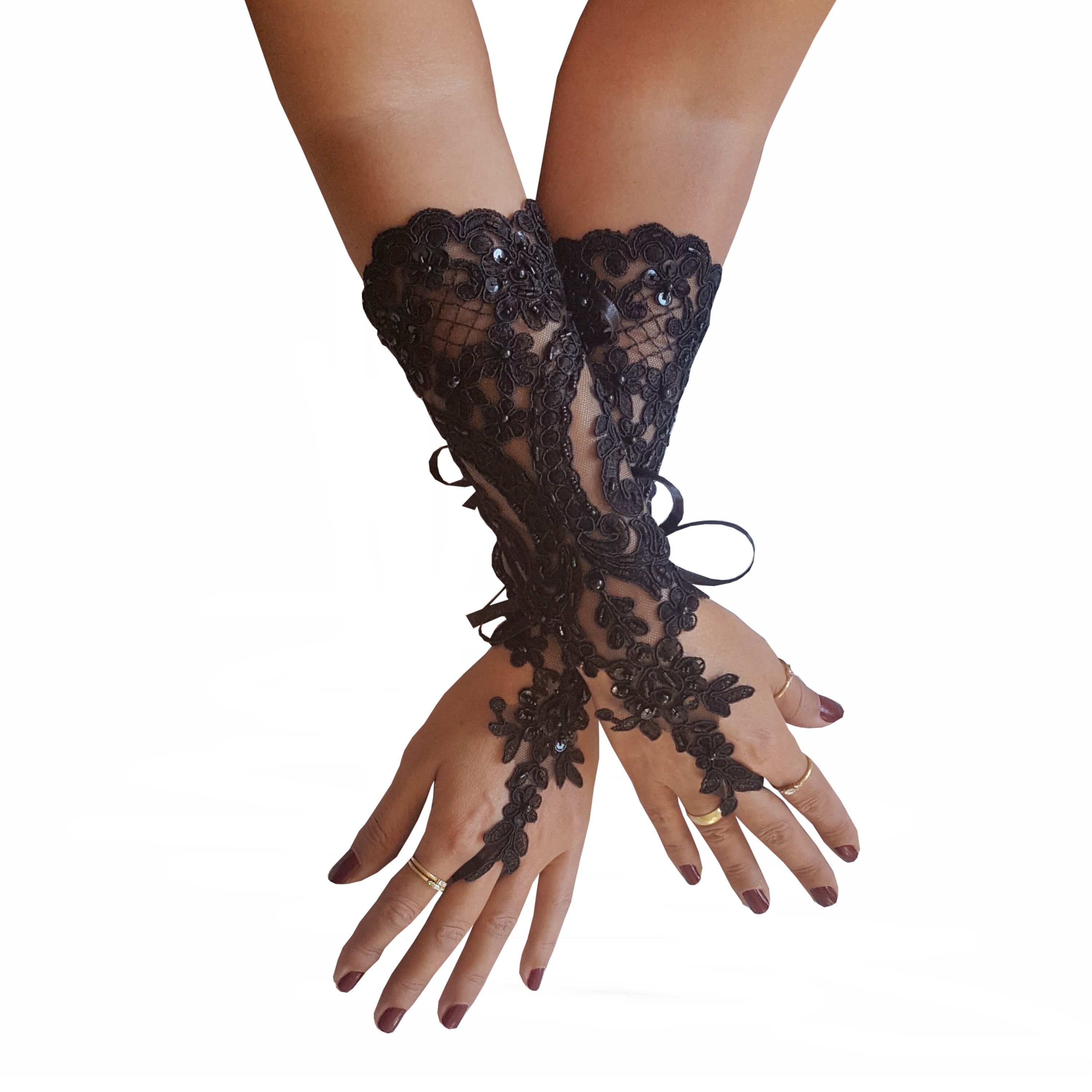 gothic long gloves