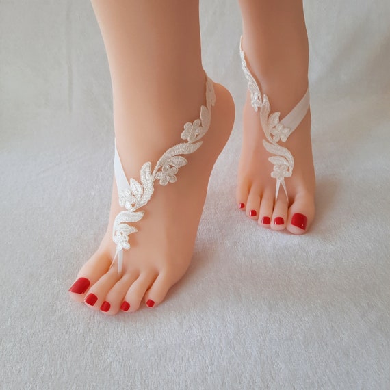 Barefoot, sandal, wedding, lace, bangle, bridal, anklet, beach, accessories, footwear, lace barefoot, wedding barefoot sandal, beach wedding