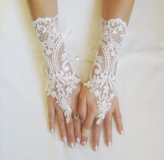 Black, peach pink, ivory, Wedding gloves bridal lace gloves guantes french lace gloves, prom, celebration, engagement , handmade gift,