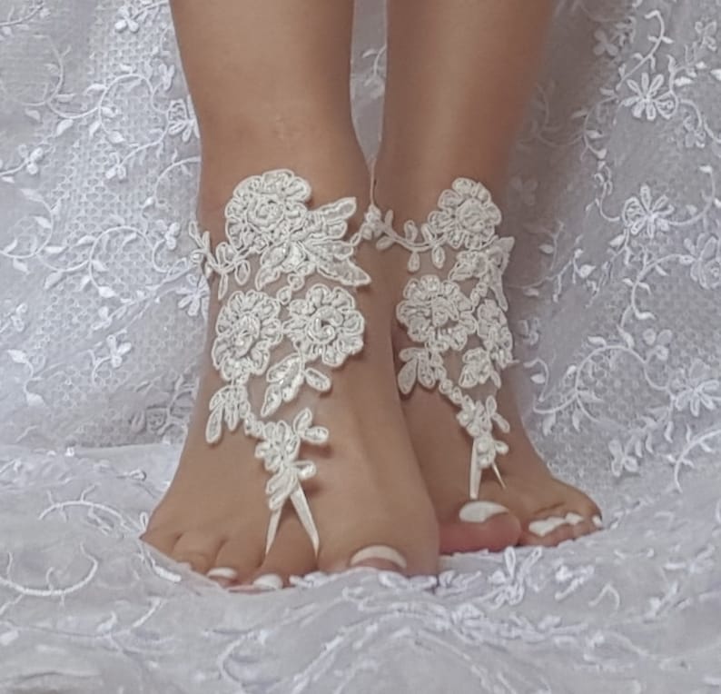 bridal lace sandals