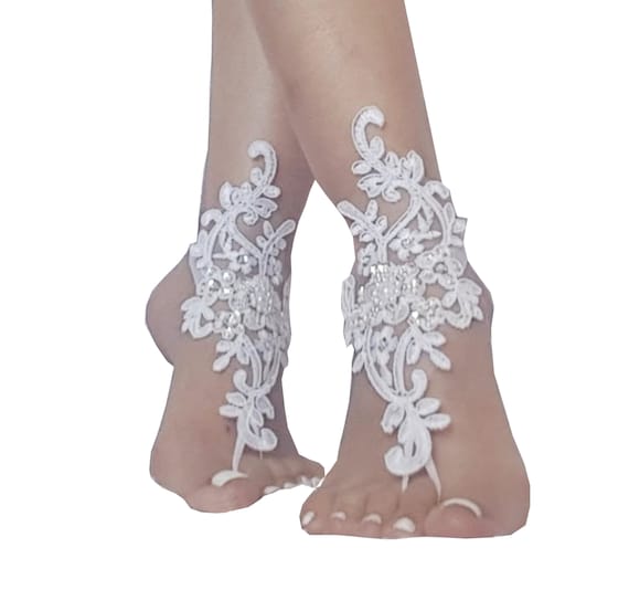 4 color Beach wedding barefoot sandals, Barefoot, bridal barefoot sandals, beach wedding, bohemian wedding, bridal shoe, beach wedding shoe