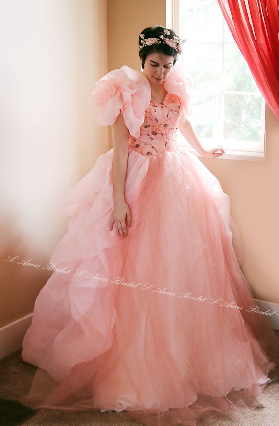Pink Dreamsweetheart Neckline Princess Style Dress With Sweep Etsy