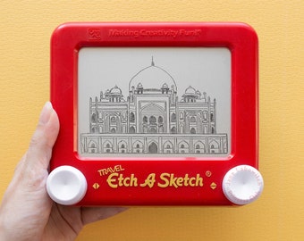 Humayuns Grab original permanente Etch A Sketch Kunst | Indien Kunst | Spielzeug Kunst | Einzigartiges Dekor | Pop Art | Neu-Delhi