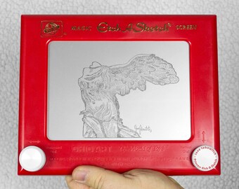 Geflügelte Victory Etch A Skizze Kunst | Der Louvre | dauerhaft erhaltener Spielzeugkunst