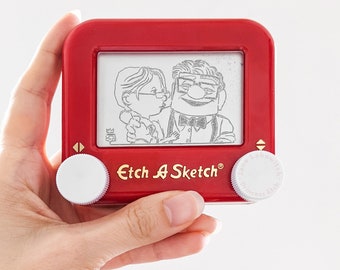 Ellie and Carl Up Etch A Sketch art | Disney Pixar decor