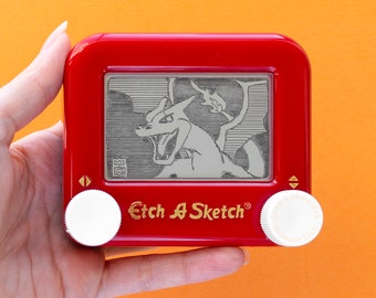 Glurak Etch A Sketch art | Meme Kunst | Genwunner | Pokemon Dekor | Fan Art