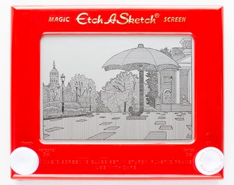Custom Etch A Sketch Art Skyline Stadtbild Landschaft (Größe, wählen Sie Ihre Stadt!)