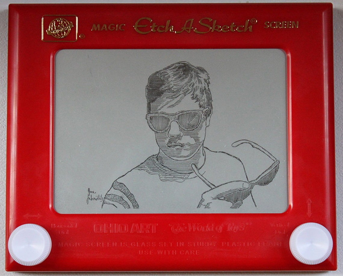 Custom Classic Large Single Etch A Sketch Art Portrait 1 Etsy