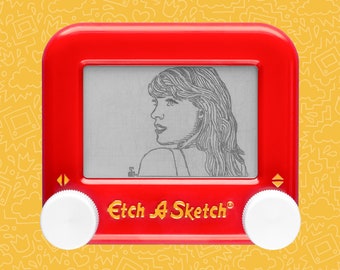 Custom Single Etch A Sketch art Portrait (1 Thema) | Dauerhaft & Konserviert | einzigartiges geek nerd nostalgisches retro Dekor