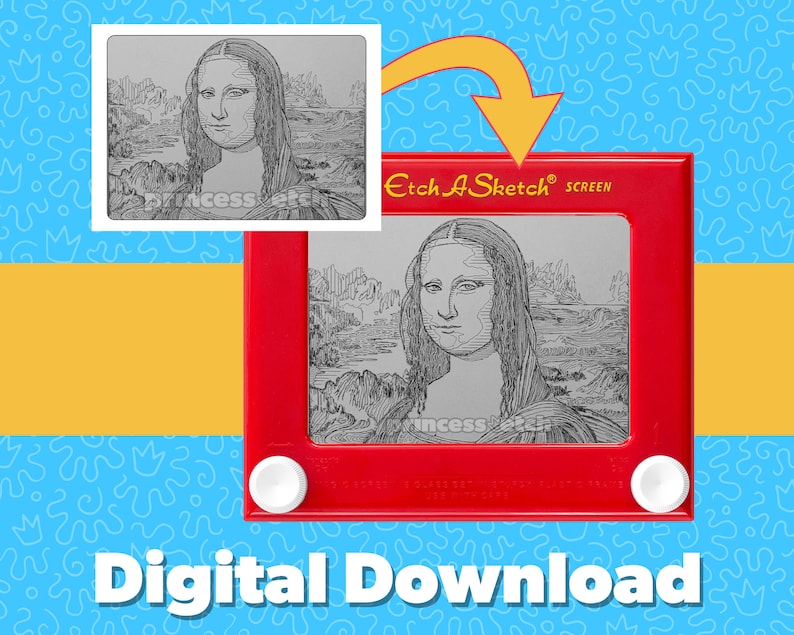 Mona Lisa DIY Etch A Sketch Decal! Buddy the Elf Printable Photo ...