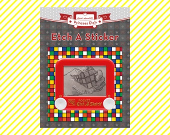 Zauberwürfel Etch A Sketch Art Sticker