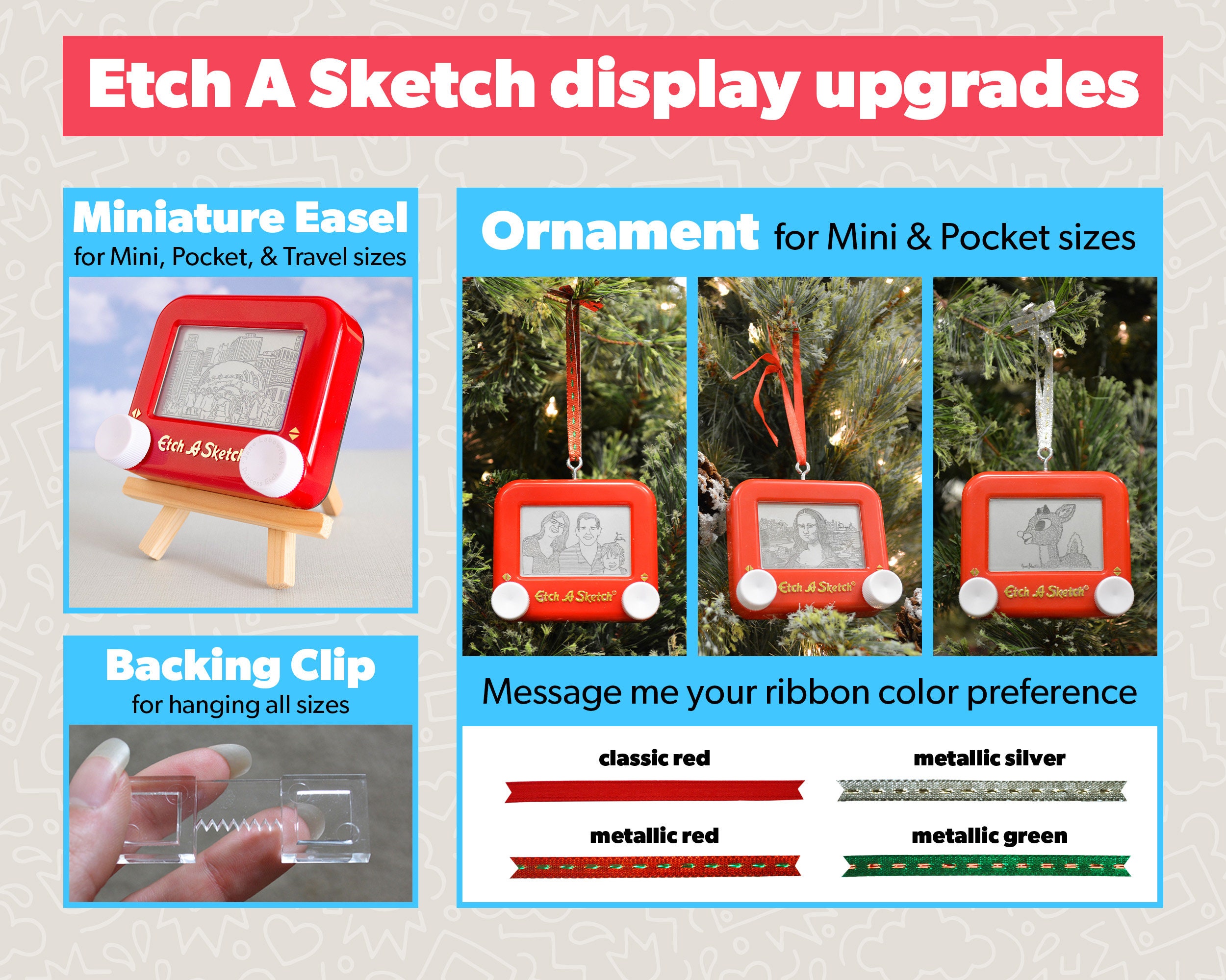 Set Of TWO Etch A Sketch Mini/Pocket Edition Travel Fun Red & Neon Green