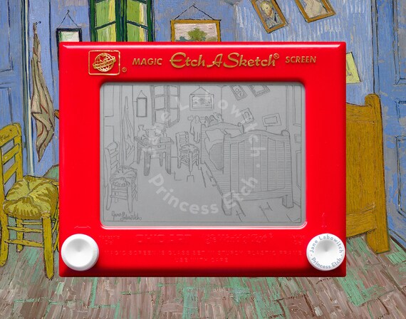 Van Gogh S Bedroom In Arles Signed 11x14 Etch A Sketch Art Print
