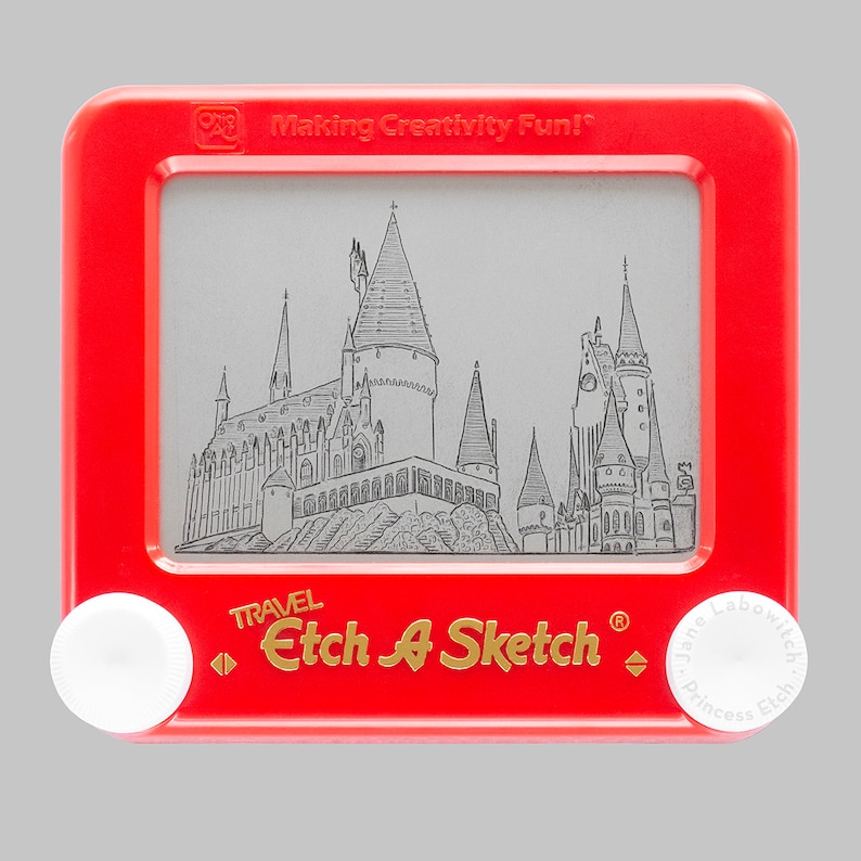 Custom Etch A Sketch art Skyline Cityscape Landscape message me your city, pick a size image 2